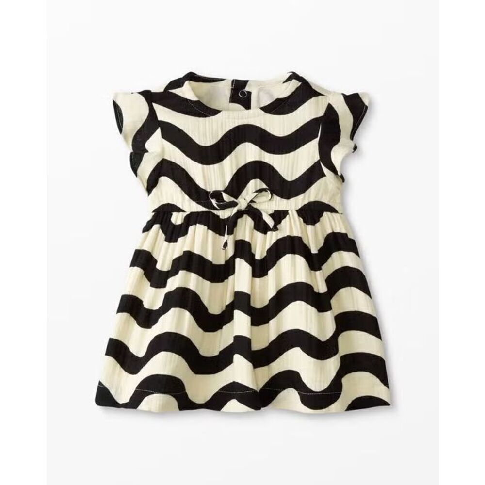 Hanna Andersson 18-24 Months Baby Girl Flutter Sleeve Muslin Dress